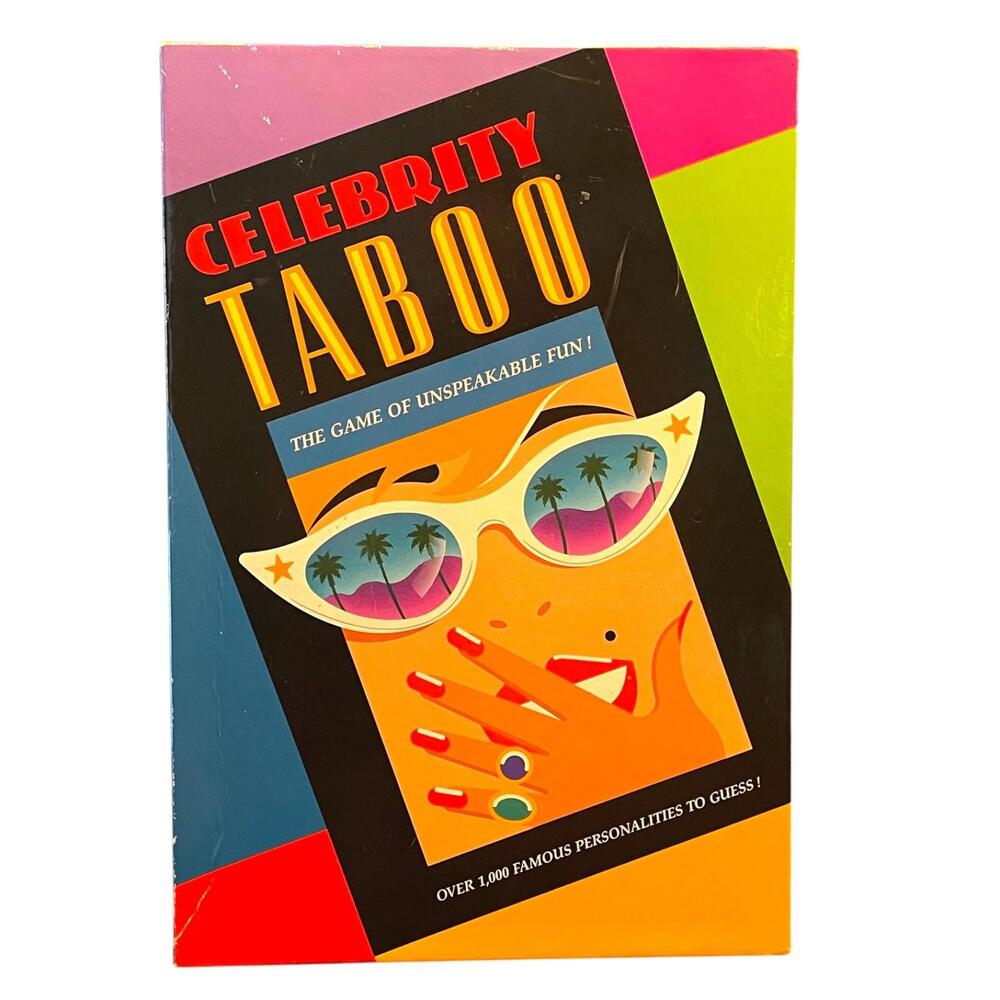 Vintage 1991 Celebrity Taboo Game- Complete Clean Party Guessing Fun
